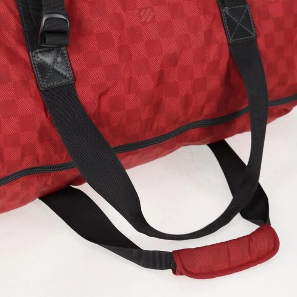 LOUIS VUITTON Damier Aventure Plat Ktical Boston Bag Red N23208 LV Auth 132525V - Picture 8 of 16